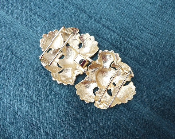 Vintage Mimi Din 1982 Goldtone Belt Buckle Art Deco Seashell Vintage Mimi Din 1982 Goldtone Belt Buckle Art Deco Seashell main image 3