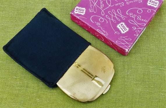 KIGU Boxed Brass Convertible Powder Compact with … - image 1