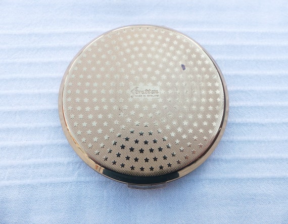 STRATTON Brass Convertible Powder Compact With Br… - image 4