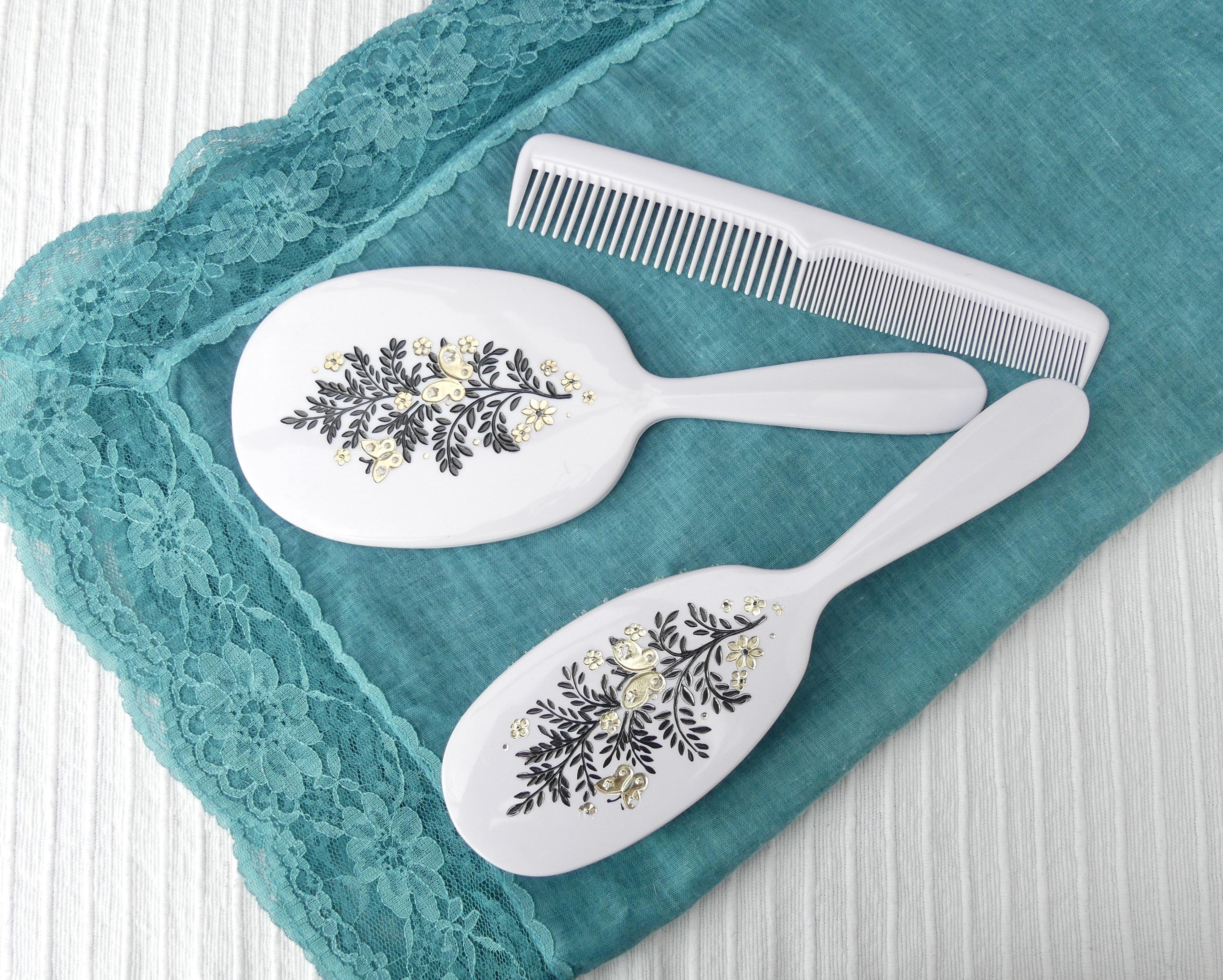 ベアリスタ　7体セット売り　ヴィンテージ 2003 04 07 08 タグ付き Vintage 1970s 3-piece Vanity Set: Hair Brush, Hand-mirror & Comb