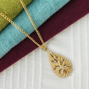 SPHINX Gold-plated Abstract Pendant Necklace, Design No.1533, On New Gold-plated Chain, Vintage 1970s