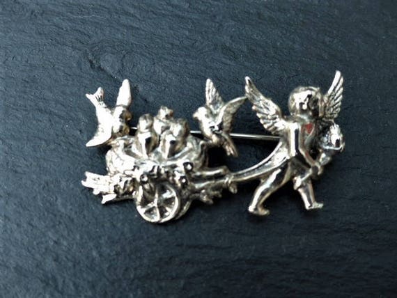 PAST TIMES Edwardian Style Silver-plated Cherub a… - image 10