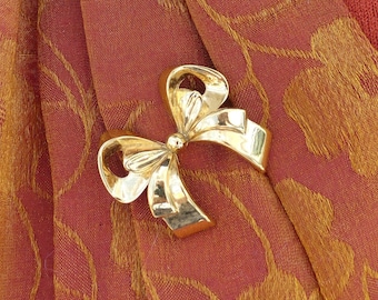 D'ORLAN Gold-Plated Bow Brooch, Vintage 1980s
