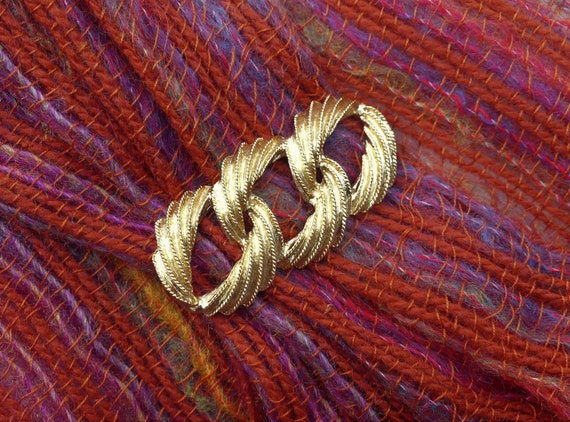 NAPIER Modernist Gold-Plated Chunky 3-Link Chain … - image 1