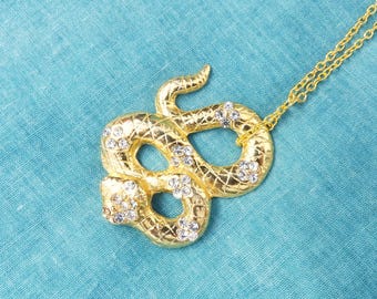 Mathilde & Filles - Bague serpent orné de strass