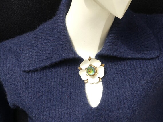 サラコベントリー☆Holiday Ice☆ビッググリーンウランガラスブローチ