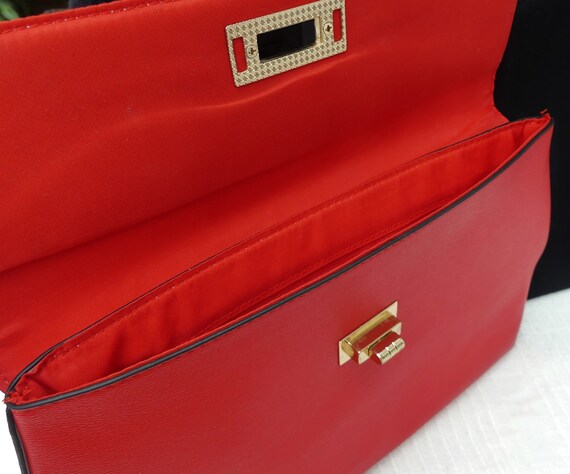 DOROTHY PERKINS Bright Red Faux Leather Bag With … - image 5
