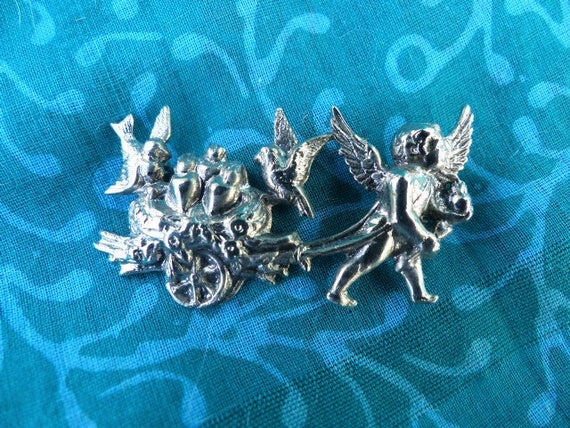 PAST TIMES Edwardian Style Silver-plated Cherub a… - image 4