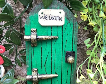 Beautiful fairy door, miniature elf, pixie door. Fairy garden wooden door.  Garden decoration, hanging door for inside or out. Birthday gift