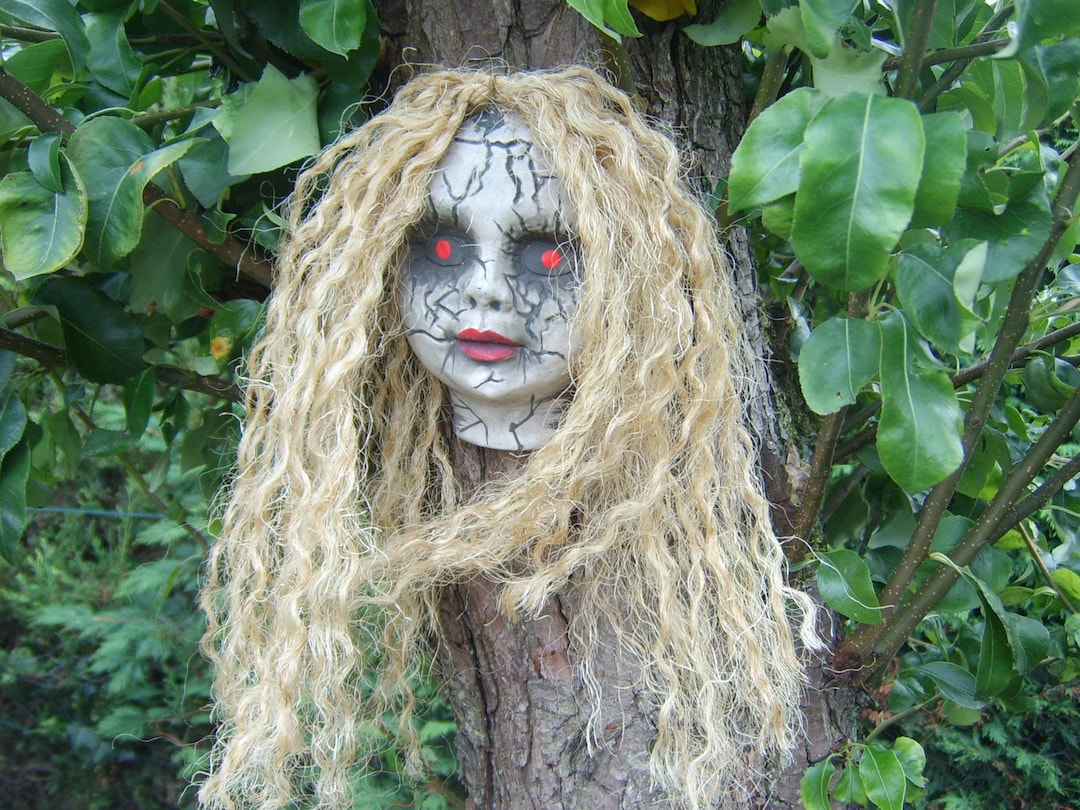 Tree Face Halloween, Scary Ghost Face, Witch, Spooky Ghost, Outdoor