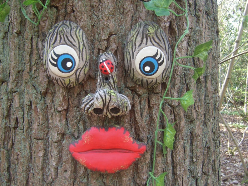 Tree Face Large Tree Decorations Garden Ornaments Outdoor Etsy