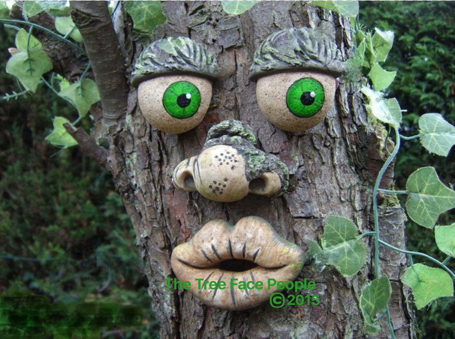 Tree Face Decorations Outdoor Garden Decor Sculptures Etsy Canada