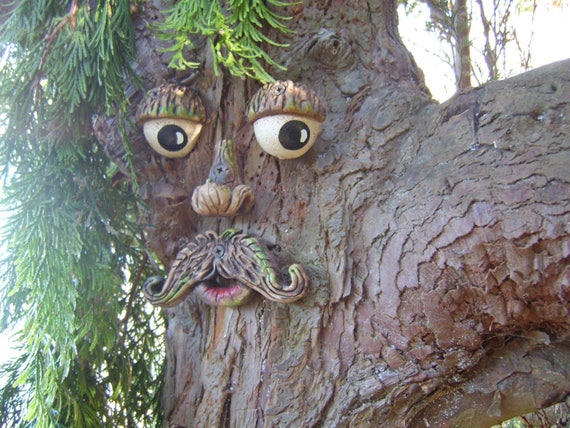 Tree Decorations Tree Face Outdoor Garden Ornament Gifts Etsy