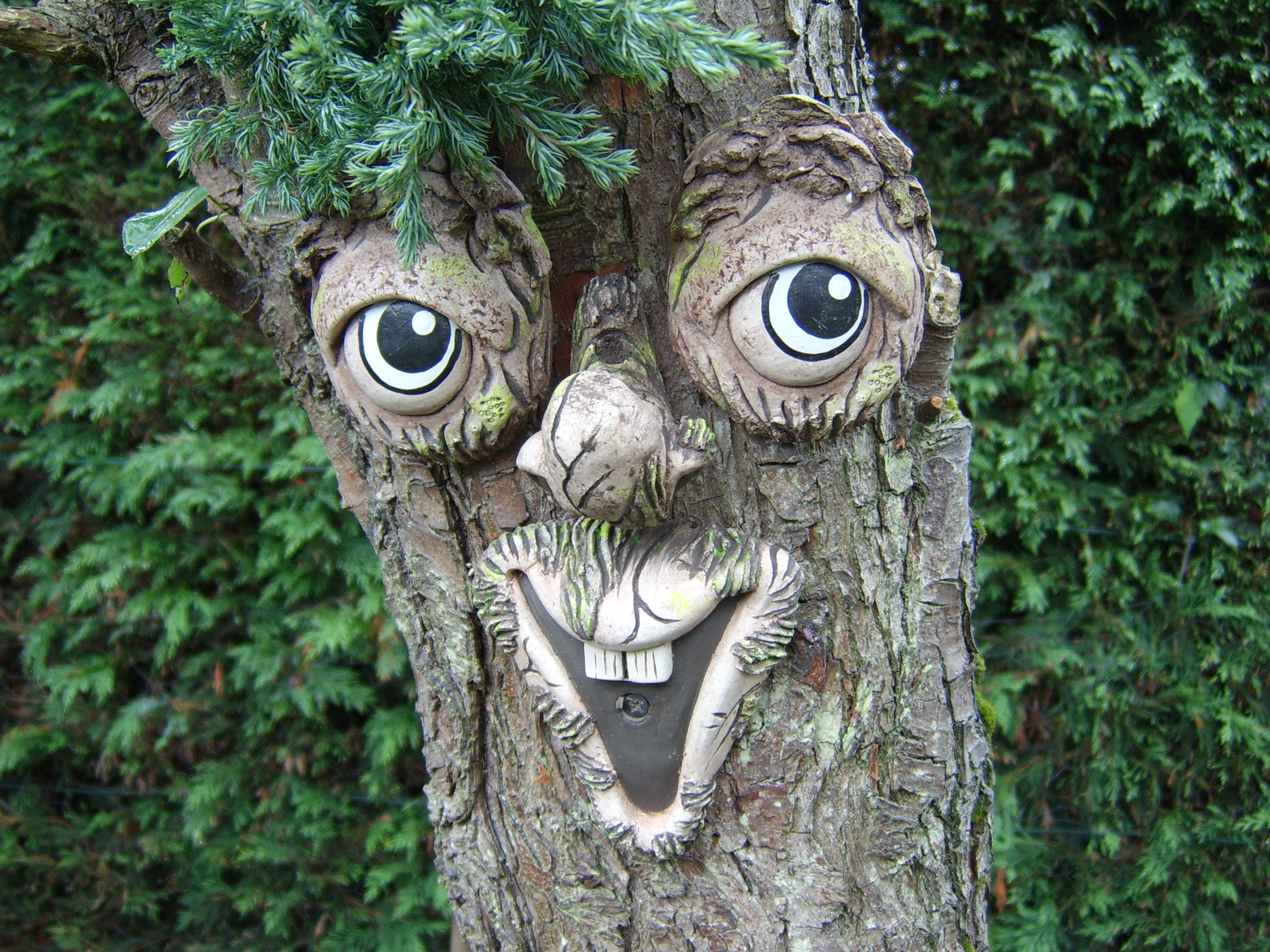 Large Tree Face Outdoor Garden Decoration Face Sculpture Etsy UK