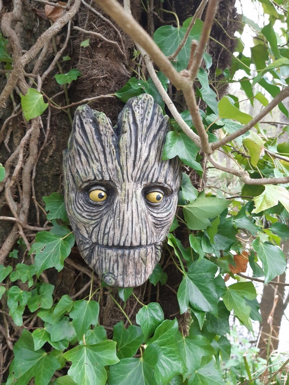 Large Groot Marvel Outdoor Garden Decoration, Tree Face, Man Cave