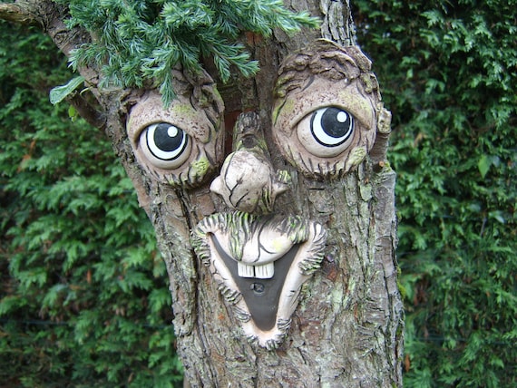 Large Tree Face Outdoor Garden Decoration Face Sculpture | Etsy