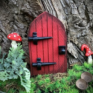Whimsical fairy door. Miniature door for your fairy garden, pixie, elf door, wooden hand painted door.  Birthday gift for mum,