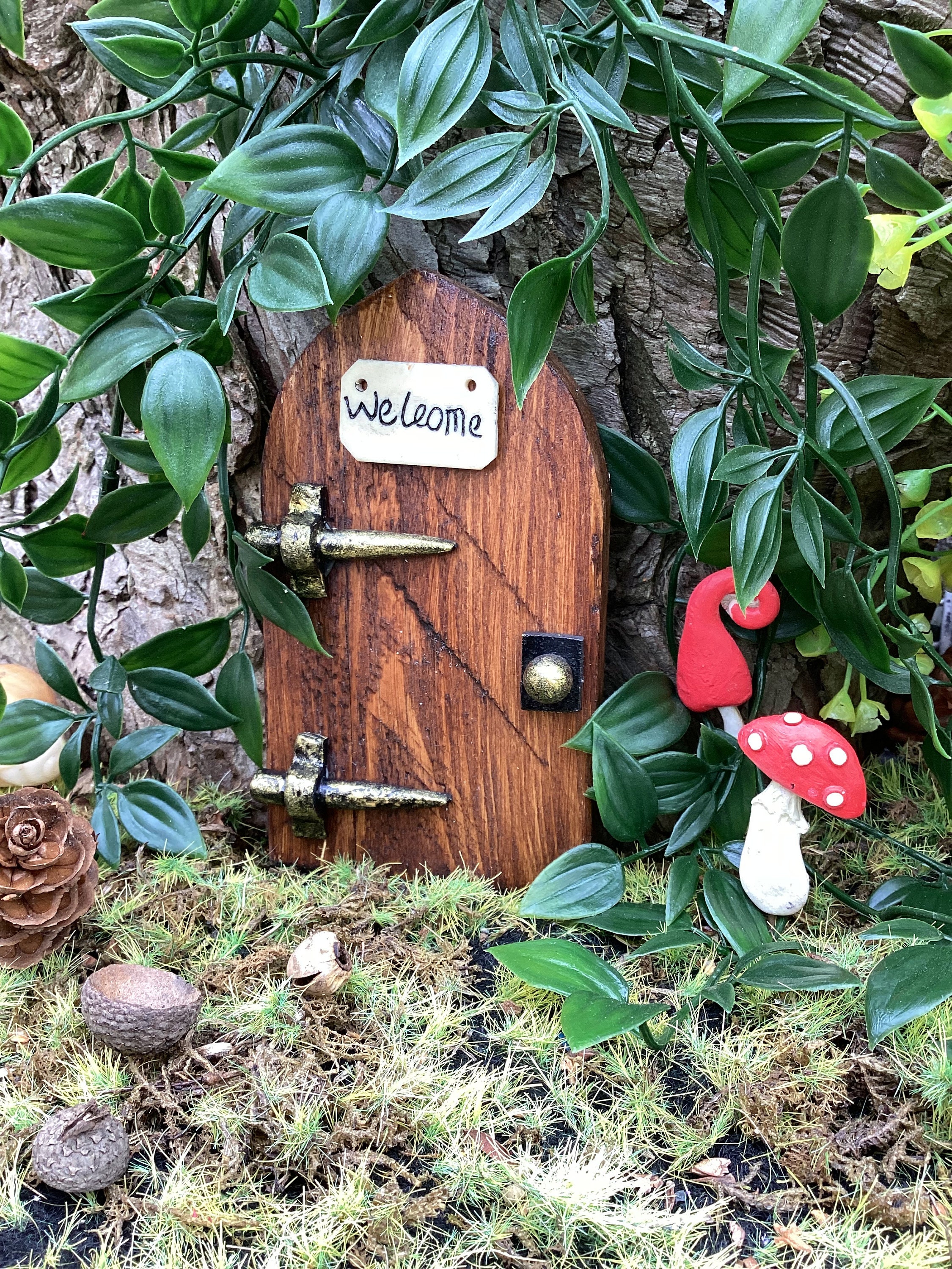30 Pezzi Porte Fate 3 Stili HDGSAFD 2 Porte Fatate In Legno, Porta Fatata Da Giardino, Miniatura Porte Per Decorazioni Natale E Compleanno