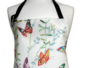 Butterfly Garden Adult Oilcloth Apron