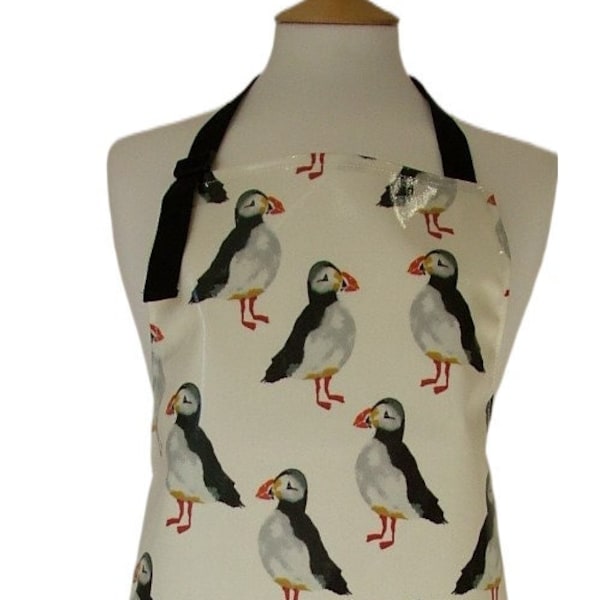 Puffins Oilcloth Apron