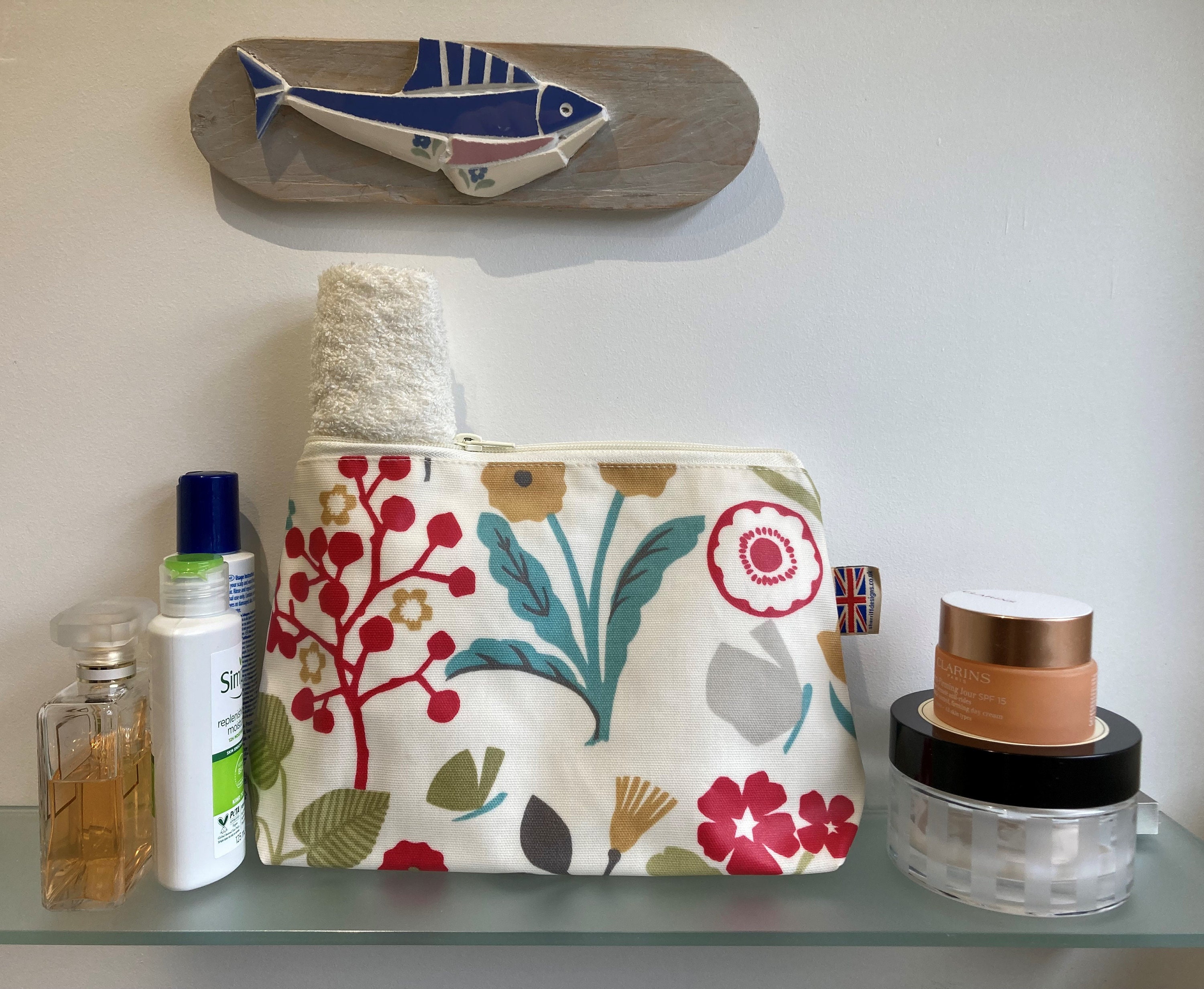 Floral Chic Oilcloth Wash Bag/makeup Bag Etsy