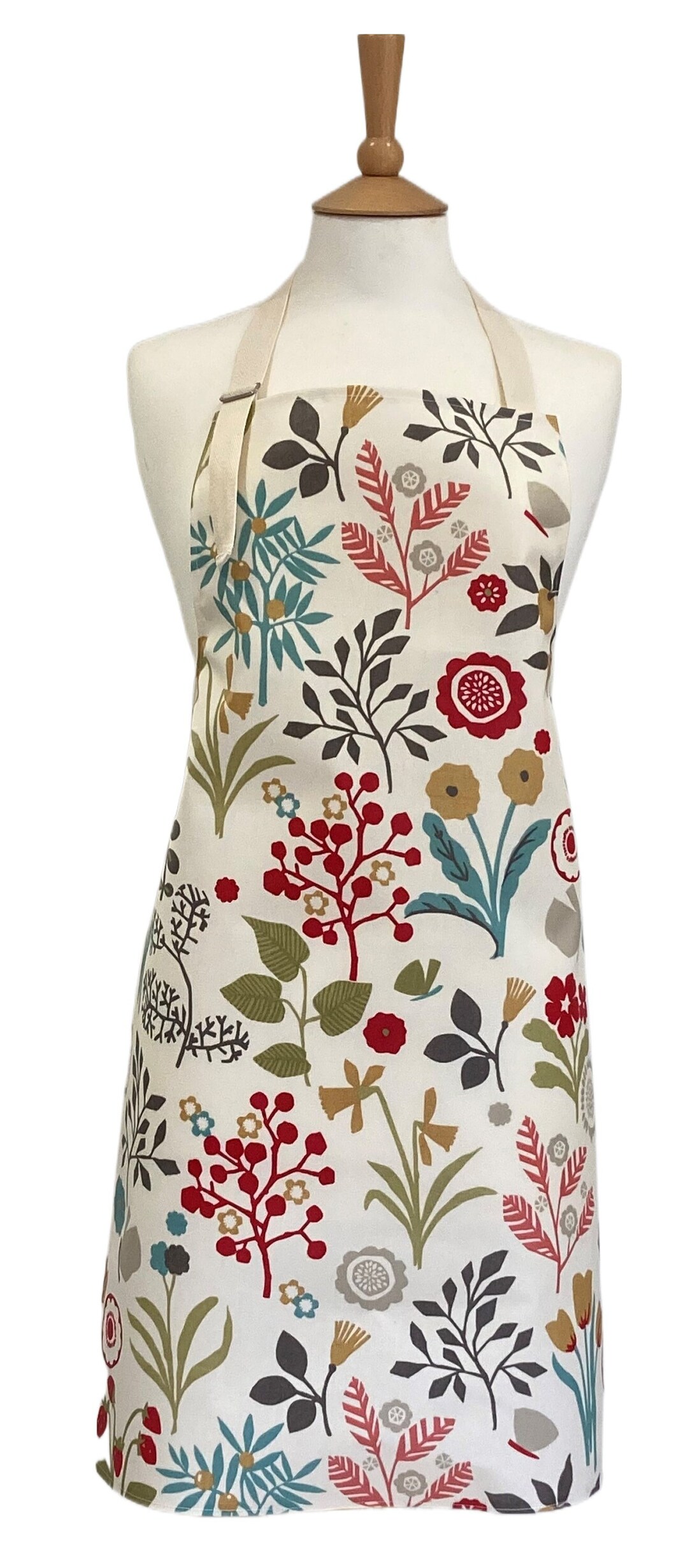 Floral Chic Oilcloth Adult Apron Etsy UK