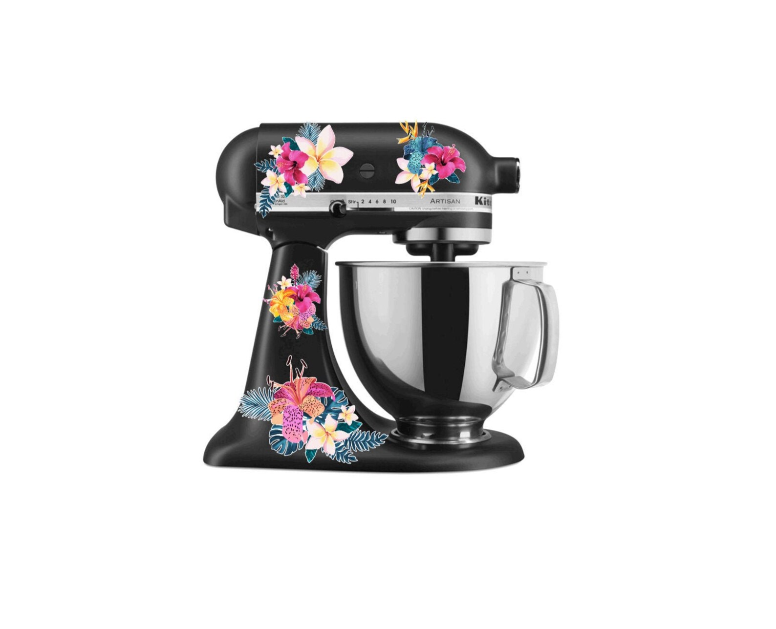 Kitchen Aid Mixer Decals Tropical Floral Decals Stand Mixer Etsy