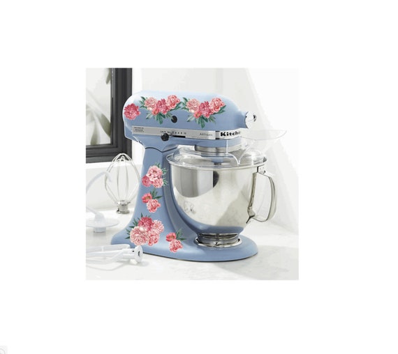 Red Poppy Flowers Watercolor Kitchenaid Mixer Mixing Machine Decal