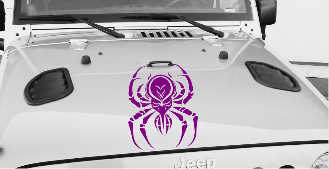 Vinyl Spider Hood Decal Mechanical Spider, Alien Spider, Steam Punk