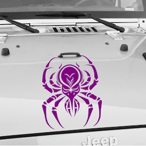 Vinyl Spider Hood Decal Mechanical Spider, Alien Spider, Steam Punk Vehicle Decal, Jeep Hood Decal, Spider Sticker