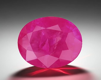 Gecertificeerde 100% natuurlijke Birma-robijn 6,06 cts, 12,5x9,88 mm ovale losse edelsteen uit Myanmar