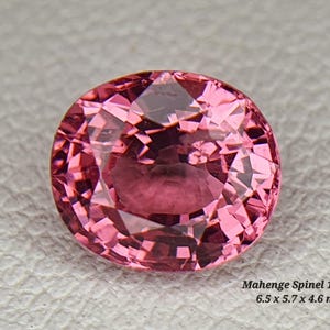 Certified orangish pink Natural Spinel 1.24 cts, No Heat gemstone from Mahenge, Tanzania.