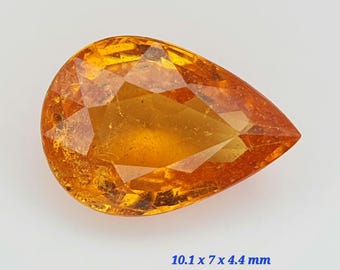 2,78 ct Granate Espesartina Natural en forma de pera, Fanta Naranja pura de Namibia