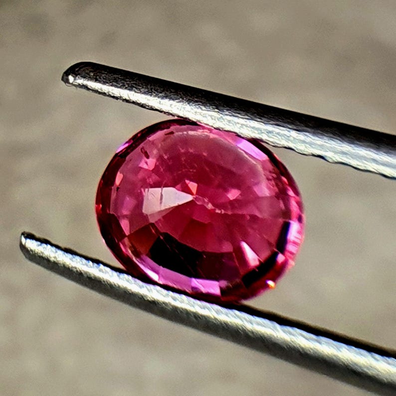 0.91 ct 6x5mm Natural Mahenge Spinel hot neon pink Oval no heat loose Gemstone from Tanzania image 9