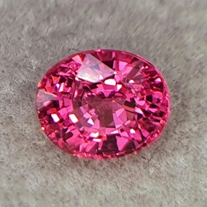 0.91 ct 6x5mm Natural Mahenge Spinel hot neon pink Oval no heat loose Gemstone from Tanzania image 3