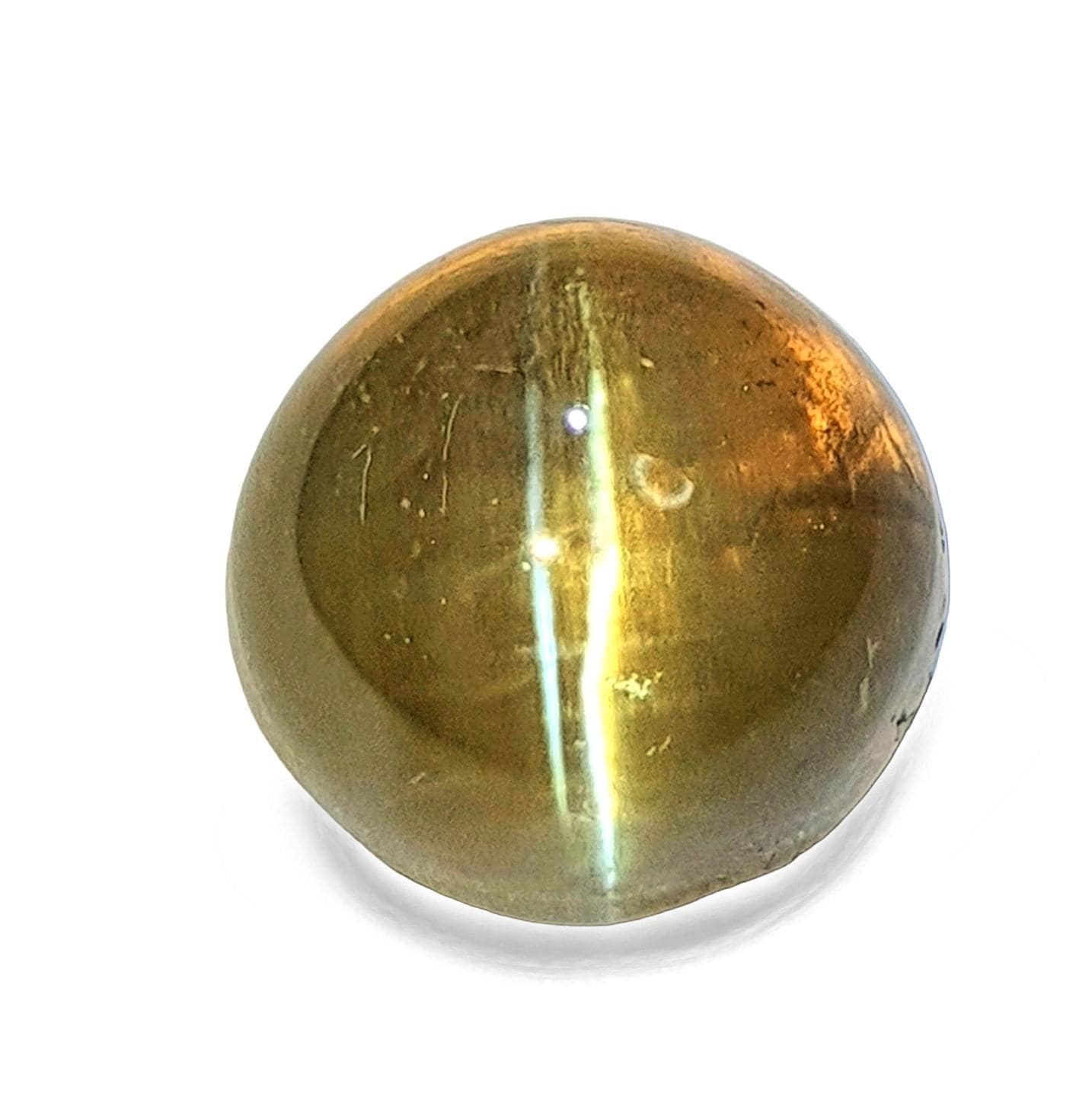 6.84 Ct Certified Honey Chrysoberyl Cat's Eye Gemstone, Sri Lanka