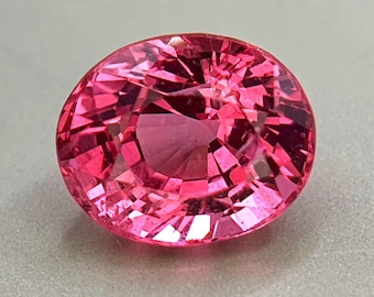1.32 ct 6.8x5.6mm Natural Mahenge Spinel from Tanzania | Neon Pink Red unheated Gemstone