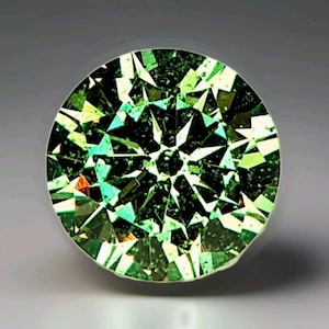 3.06 ct Fine Natural Demantoid garnet round brilliant cut no heat, high luster, clean green gemstone for high jewelry.