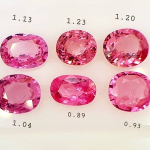 Natural pink Mahenge Spinel 6.39 Ct, 6 pcs from Mahenge, Tanzania