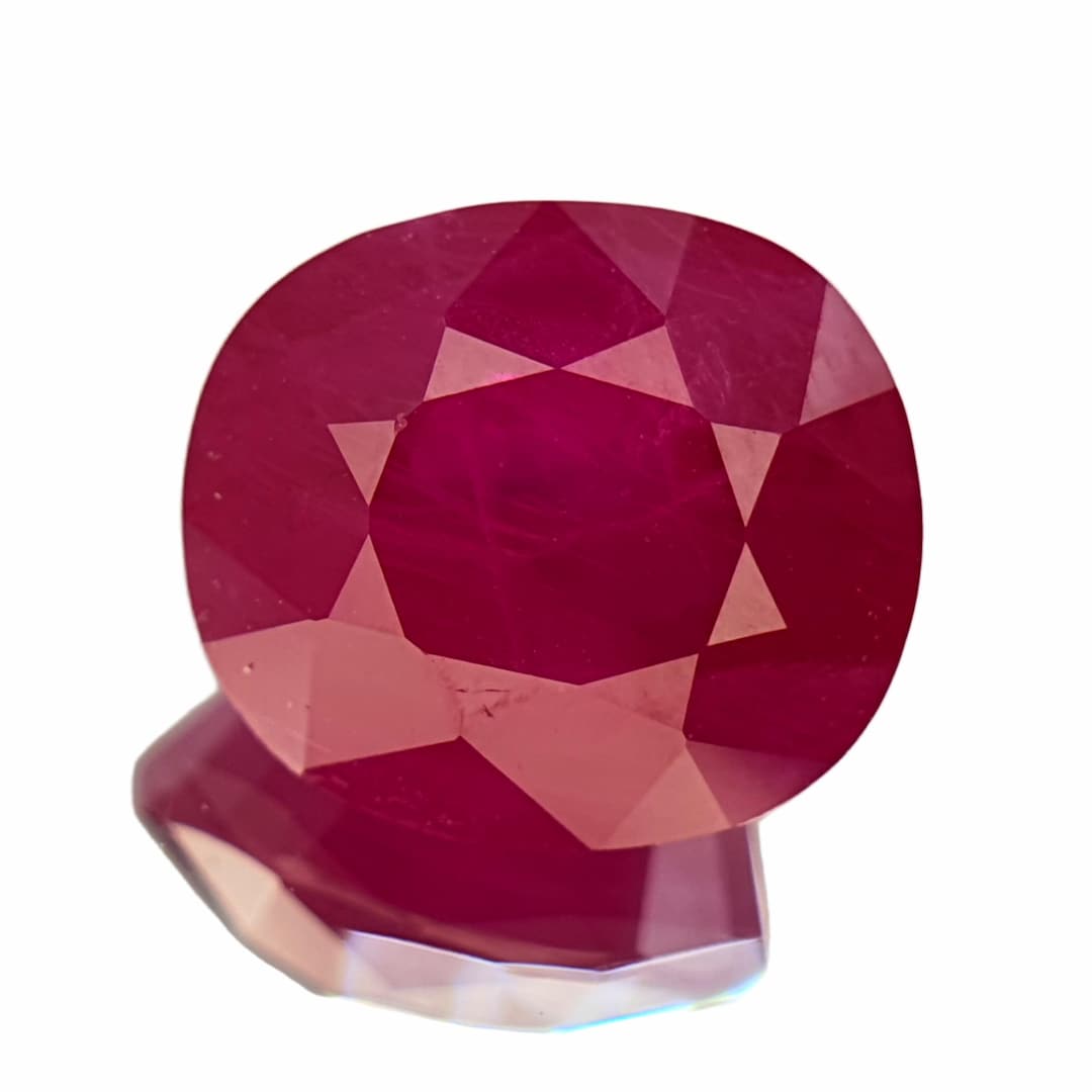 3.17 Cts Natural Burmese Ruby Red Color Cushion Cut Gemstone - Etsy