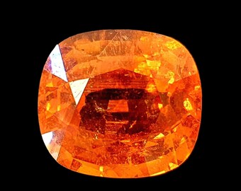25.8 ct Spessartine Garnet | Fanta Orange Cushion Cut Gemstone, Namibia