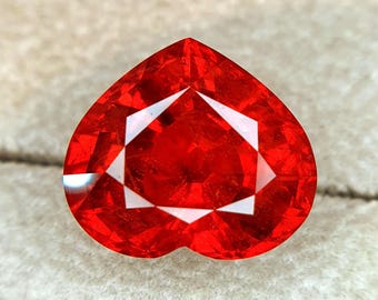 20.72 ct Heart Spessartine Garnet, Fanta Orange, Namibia