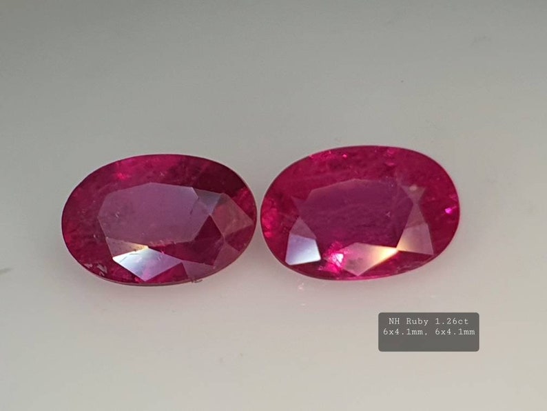 Ruby pair oval shape 1.5 carat