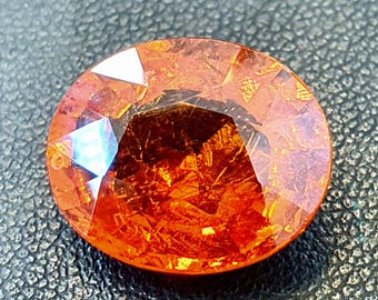 11.80 ct Natural Spessartine Garnet, Fanta Orange Oval Gemstone from Namibia
