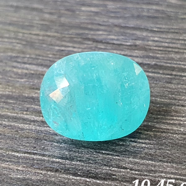 Natural Neon Blue Paraiba Tourmaline 11 Ct, 13.5 X 11.1 Mm Oval From Mozambique