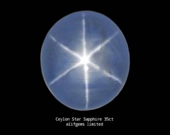 Bellissimo zaffiro stellato di grandi dimensioni da 34,62 ct con effetto stella astrismo definito, senza calore, proveniente dallo Sri Lanka