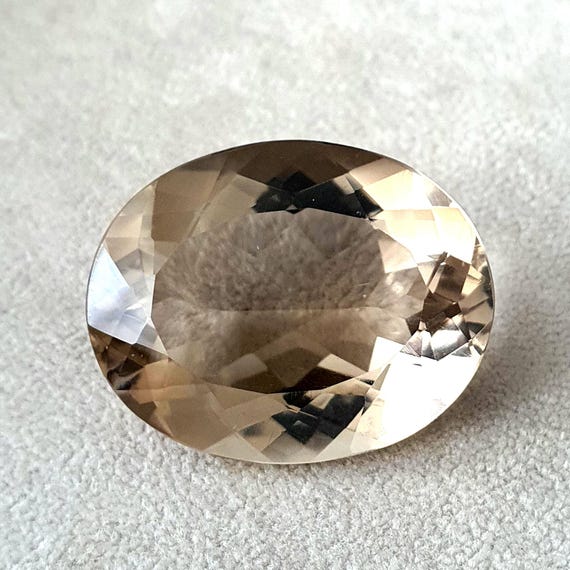 Ct Natural Smoky Topaz Oval Loose Gemstone From Brazil for