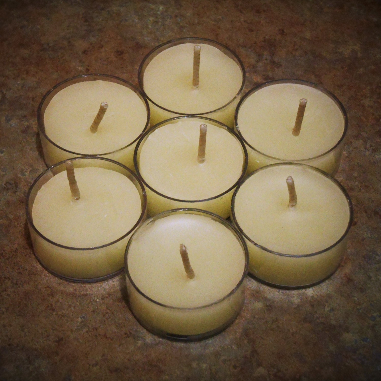 100% Pure Raw Beeswax Tea Lights – Handmade Ivory Tealights, Unscented Non-Toxic, 4-Hour Burn