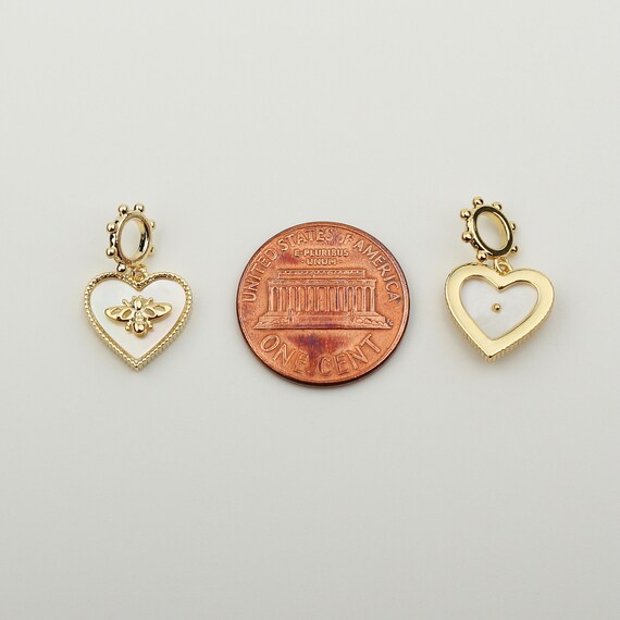 ★PEARLY MORE★ small bee heart necklace Mini 