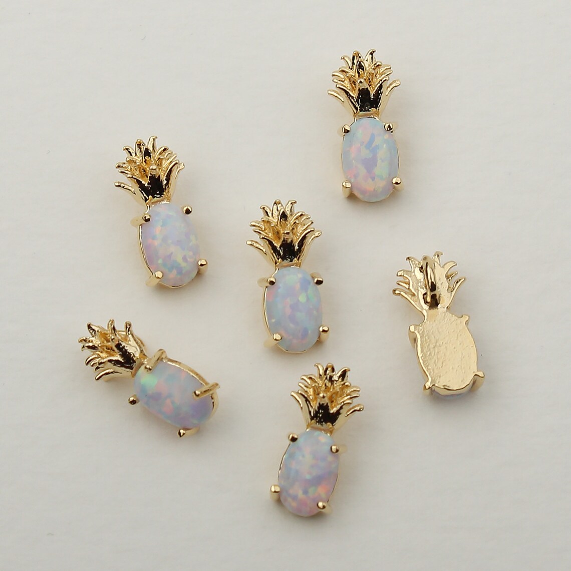 1PCS Tiny Opal Pineapple Charms Opal Ananas Pendant Etsy